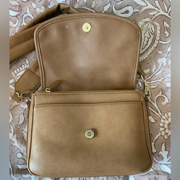 MĀEDN | Camel Everyday Crossbody Leather Purse & Card Wallet | VGUC | One Size - Picture 3 of 12